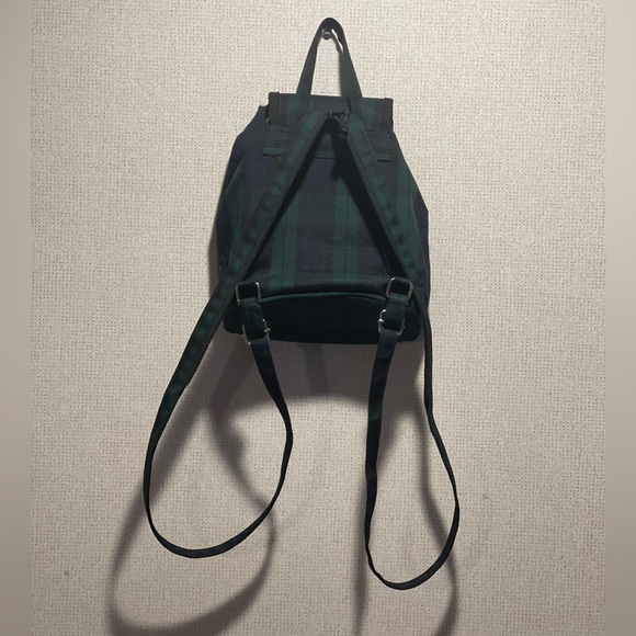Small Green plaid back pack . - Picture 4 of 7